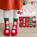【SB052】童襪｜歐美聖誕樹聖誕老人雪人中筒襪(5雙1組)_3