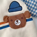 【BA571】韓版刺繡毛帽小熊長袖連身衣(1色)_2