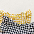 【BA580】日系小方格紋花邊無袖包屁衣(送蝴蝶結髮帶)(2色)_3