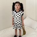 【BS126】韓版點點線條兄妹短袖套裝(1色)_5