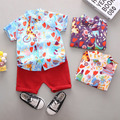 【BB360】韓版繽紛愛心動物襯衫兩件式短袖短褲套裝(3色)