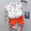 【BB350】韓版彩色恐龍襯衫兩件式短袖短褲套裝(3色)_2
