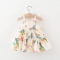 【BG688】日系滿版水彩花吊帶無袖澎澎洋裝(1色)_1