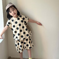 【BS139】韓版大點點兄妹短袖套裝(2色)_2