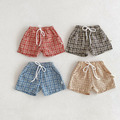 【BT087】韓版格紋綁帶短褲(4色)_1