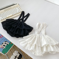 【BT086】韓版黑白吊帶蛋糕短褲裙(2色)