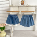 【BT085】韓版花邊牛仔短褲(2色)