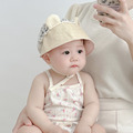 【BH010】韓版小兔耳朵蕾絲遮陽帽(2色)_1