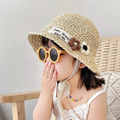 【BH011】韓版小花編織遮陽草帽(1色)_1