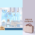 【夏季薄款｜NB006】兔寶寶夏季薄款25/21件套禮物箱大套組(藍色)_1