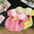 【BA731】日系三朵立體花短袖包屁衣(1色)_2