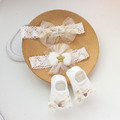 【BP034】歐美風閃耀造型寶寶髮帶襪子套組(白星髮帶)