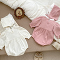 【BA763】韓版甜美大蝴蝶結長袖包屁衣(送帽子)(2色)_1