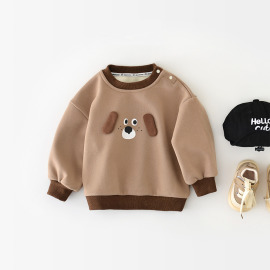 【BU157】韓版立體小狗加厚保暖長袖上衣(1色)