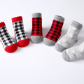【SB065】童襪｜韓版小方格中筒襪(3雙1組)_2