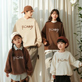 【F083】日系笑臉字母全家福親子長袖上衣(2色)