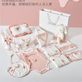【夏季薄款｜NB024】可愛小花夏季款20/18/16件套禮物箱大套組(粉色)_2