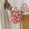 【BA003】韓版彩色繽紛鬱金香無袖包屁衣(1色)_1