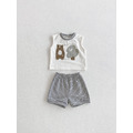 【BE104】日系條紋熊無袖短褲套裝(1色)_4