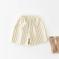 【BT131】韓版刺繡貓咪直條紋短褲(1色)_2