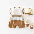 【BE123】日系奔跑小狗無袖短褲套裝(1色)_3