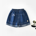 【BT145】韓版線條字母牛仔短褲(1色)