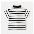 【BU207】韓版恐龍條紋小領帶POLO短袖上衣(2色)_2