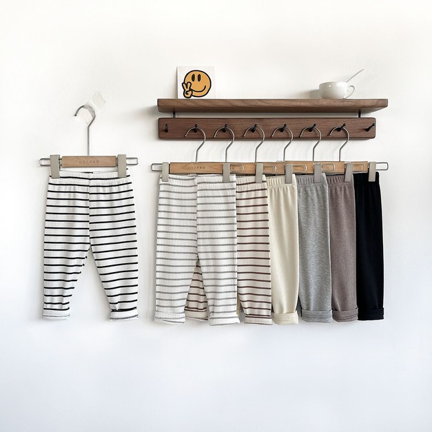 【BT147】韓版純色條紋內搭長褲(7色)