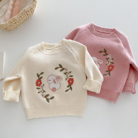 【BU230】日系兔兔刺繡毛衣(2色)