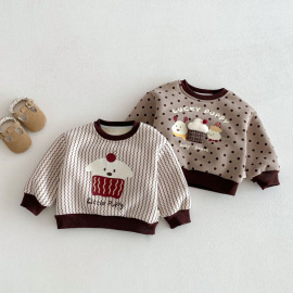 【BU240】點點冰淇淋保暖上衣(2色)