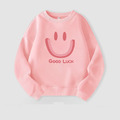 【F192】日系粉藍大笑臉全家福親子長袖上衣(2色)_1