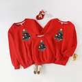 【F098】歐美毛絨聖誕樹全家福親子長袖上衣(1色)_9
