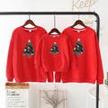 【F098】歐美毛絨聖誕樹全家福親子長袖上衣(1色)_8