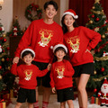 【F203】日系聖誕馴鹿全家福親子長袖上衣(1色)