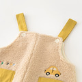 【BR007】黃色小車羊羔鋪棉吊帶褲_2