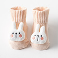 【SB102】童襪｜韓版立體小動物點膠防滑中筒襪(兔子款)