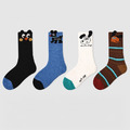 【SB158】童襪｜美式快樂小狗加厚珊瑚絨中筒襪(4雙1組)