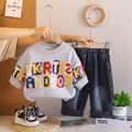 【BE206】日系字母印花長袖長褲套裝(2色)_4