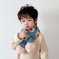 【SC005】兒童｜韓版滿滿熊熊交叉兒童保暖圍巾(5色)