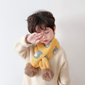 【SC005】兒童｜韓版滿滿熊熊交叉兒童保暖圍巾(5色)_1