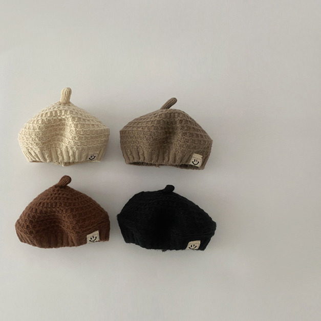 【BH034】韓版氣質純色針織貝雷毛線帽(5色)