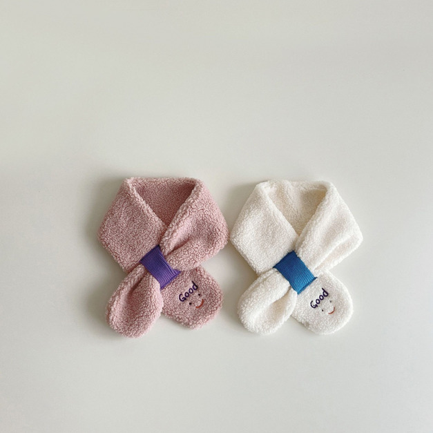 【SC020】兒童｜韓版我很好交叉保暖圍巾(4色)