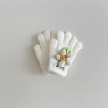 【BL016】兒童｜韓版針織花花加厚保暖手套(五指)(6色)_2