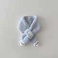 【SC015】兒童｜韓版雲朵刺繡交叉保暖圍巾(6色)_7