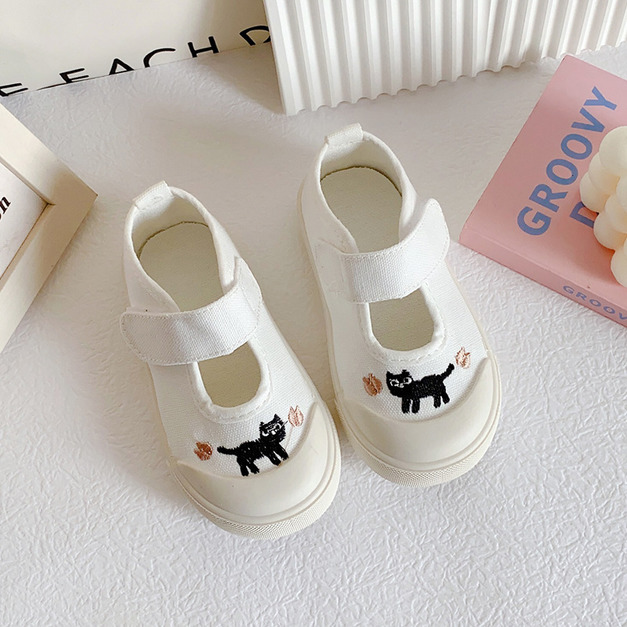 【SH001】日系貓咪帆布軟底幼兒園室內鞋(1色)