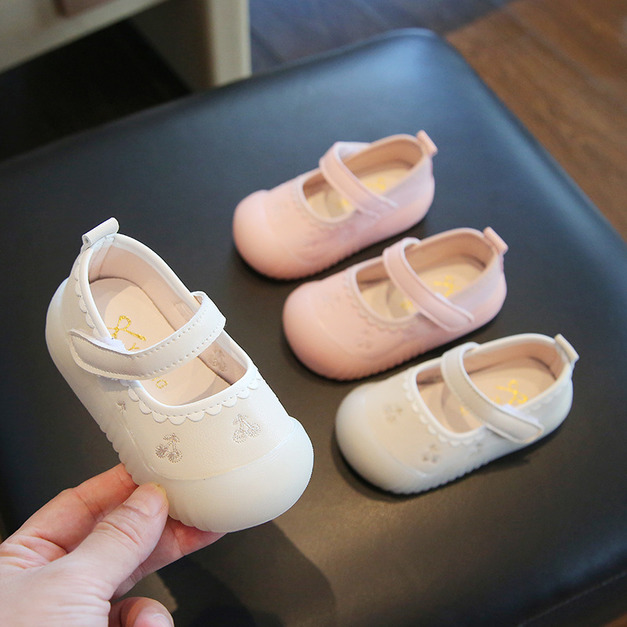 【SH033】可愛小櫻桃透氣軟底小皮鞋(2色)