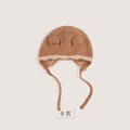【BH057】韓版超萌小耳朵綁帶針織毛線帽(5色)_4