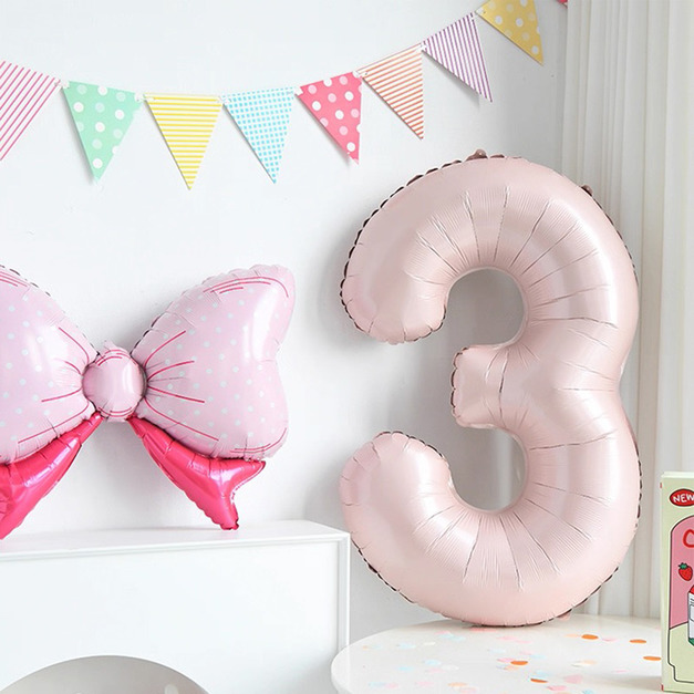 【CB001】40吋數字充氣派對氣球(寶寶粉)(10款)