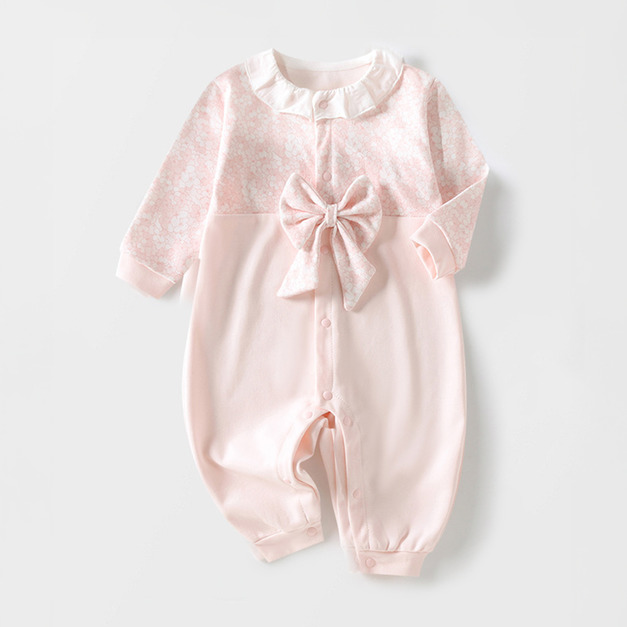 【BA943】日系盛唐繁花長袖連身衣(1色)