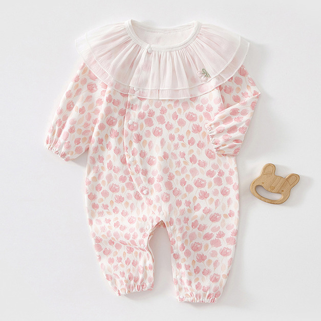 【BA942】日系小花仙子長袖連身衣(1色)